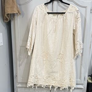 Cream Lace Tunic dress